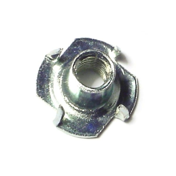 Midwest Fastener T-Nut, 4 Prongs, M8, Steel, Zinc Plated, 15 mm Barrel Ht, 10 PK 72524 - main